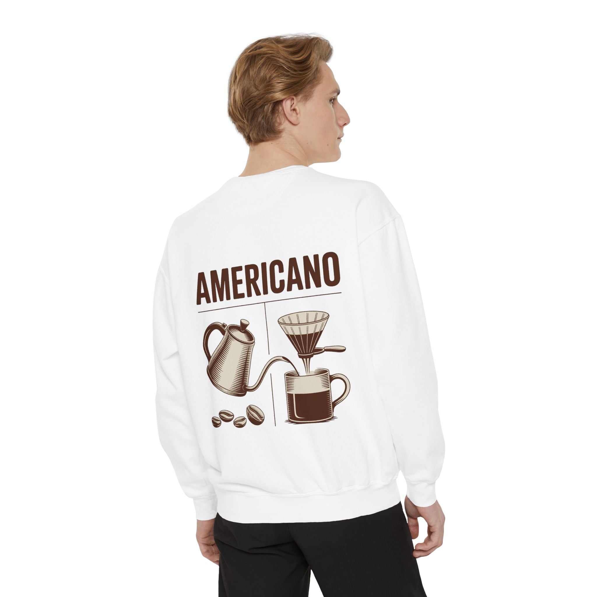 Americano Coffee Sweatshirt — 'Aven Lore' Cozy Barista Crewneck