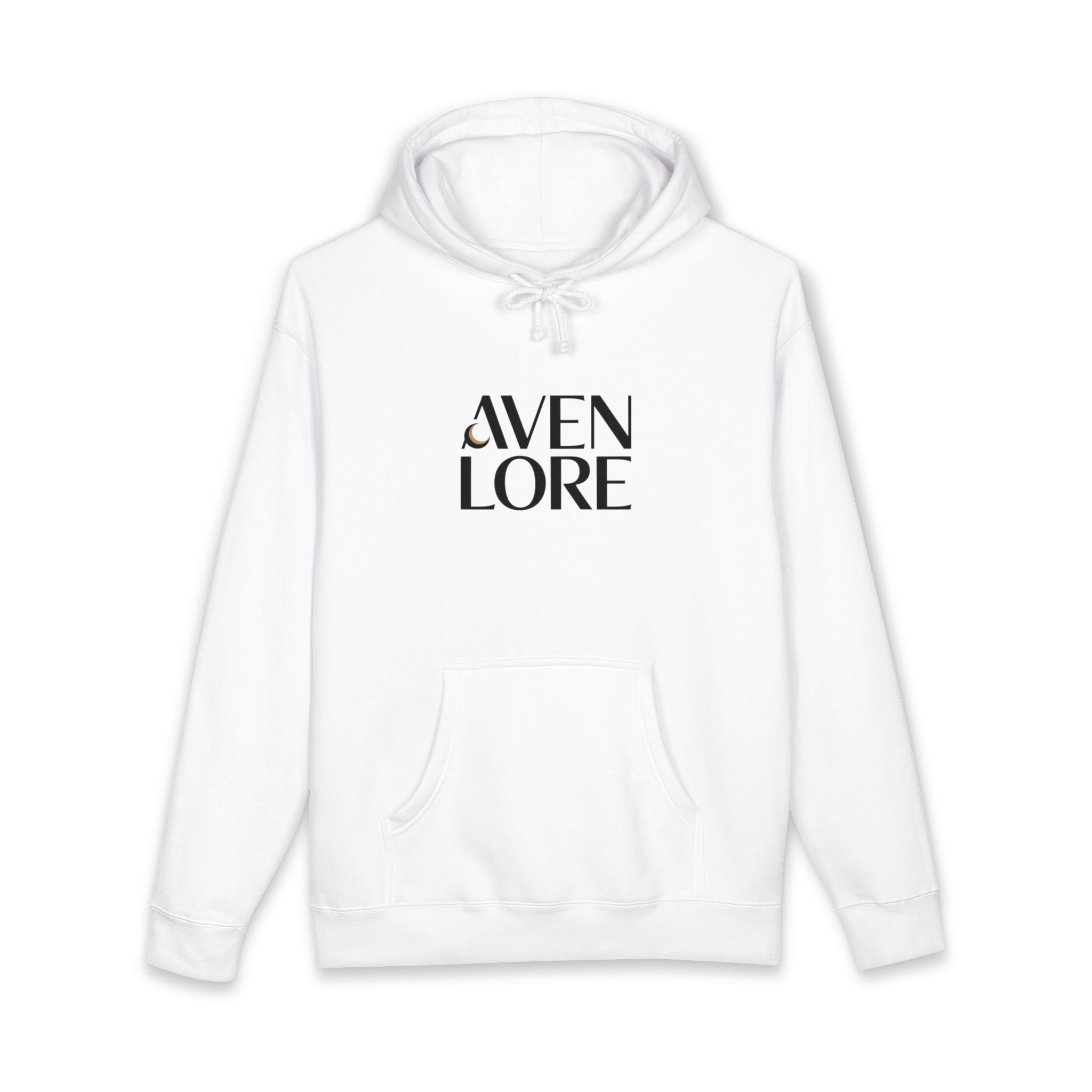 Aven Lore Hoodie — Minimalist Logo Pullover with 3D Block Back Design