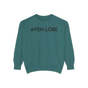 Aven Lore Sweatshirt — Vintage Red Rose Back Print Crewneck