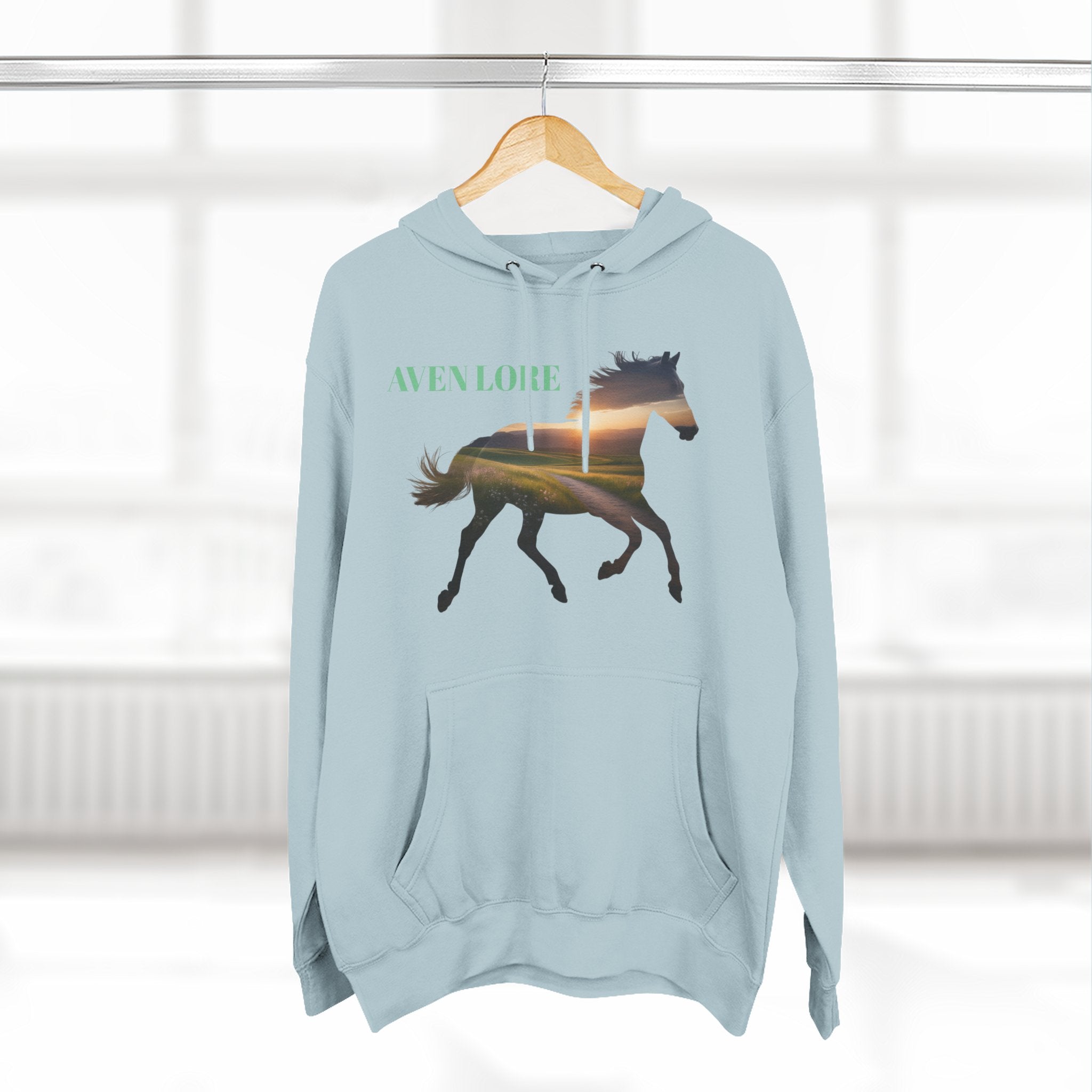 Equestrian Sunset Hoodie, Cozy Horse Lover Fleece Hoodie, Stylish Equine Gift, Perfect for Horse Riding, Warm Layer for Fall