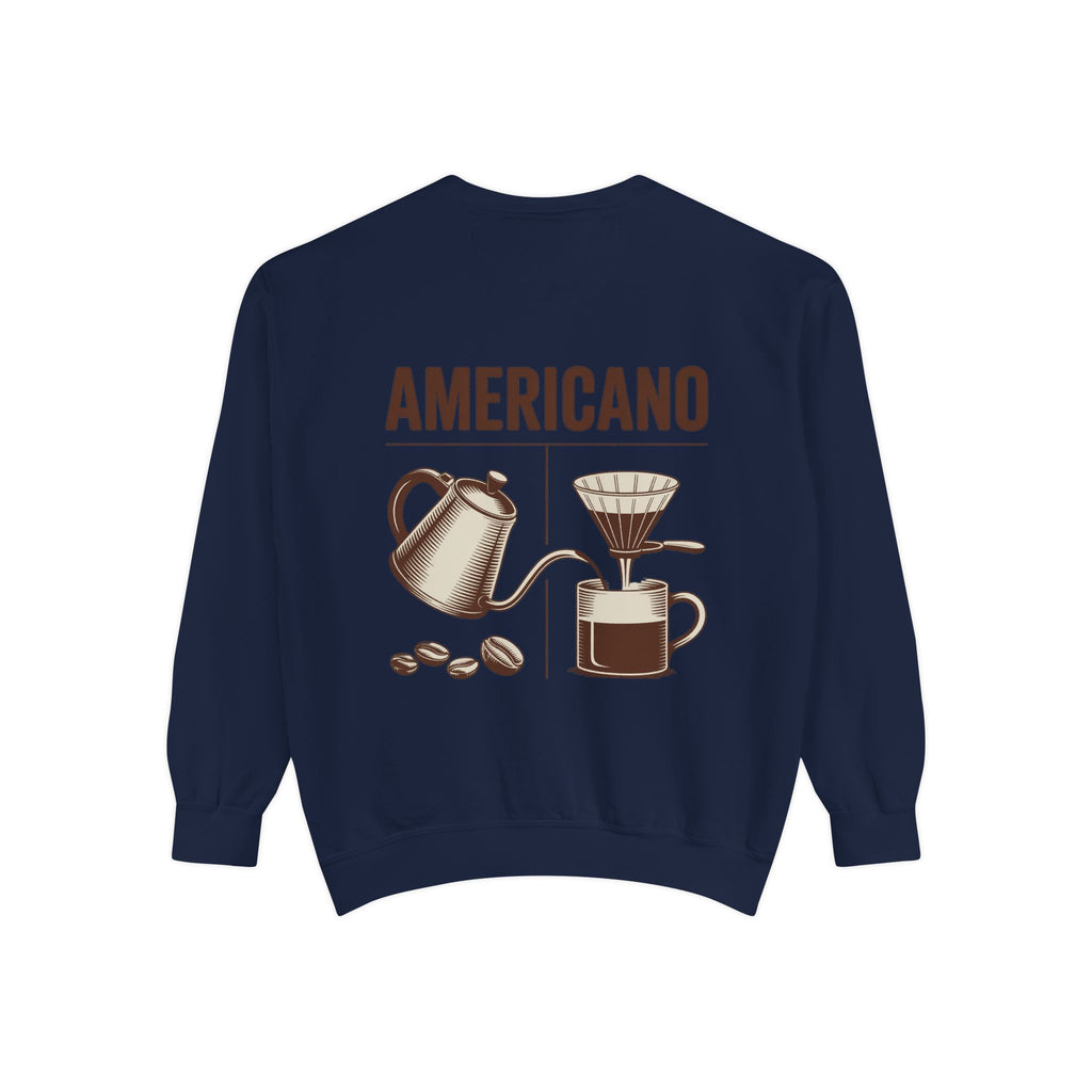 Americano Coffee Sweatshirt — 'Aven Lore' Cozy Barista Crewneck