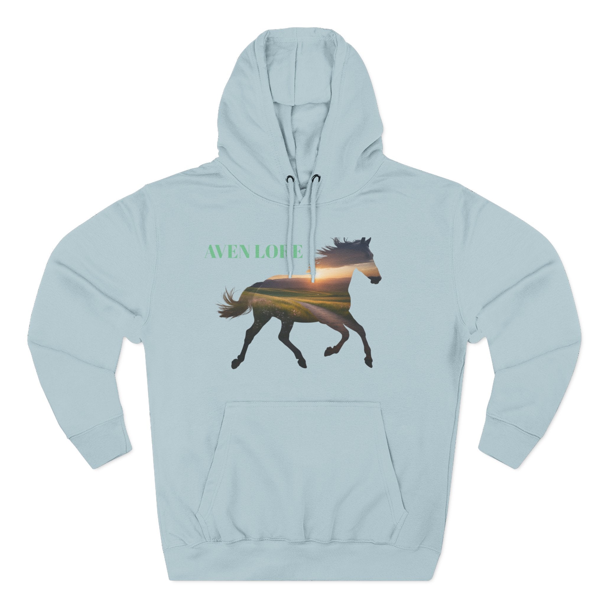Equestrian Sunset Hoodie, Cozy Horse Lover Fleece Hoodie, Stylish Equine Gift, Perfect for Horse Riding, Warm Layer for Fall