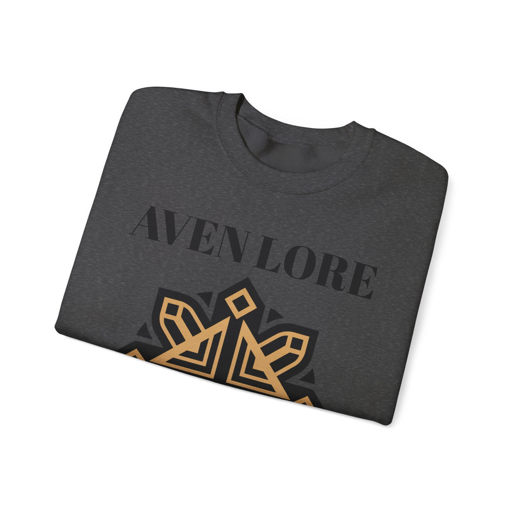 Aven Lore Crewneck Sweatshirt — Geometric Rune Emblem