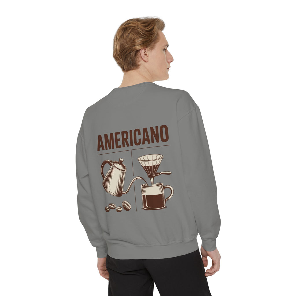 Americano Coffee Sweatshirt — 'Aven Lore' Cozy Barista Crewneck