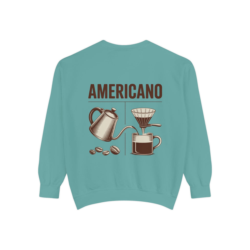Americano Coffee Sweatshirt — 'Aven Lore' Cozy Barista Crewneck