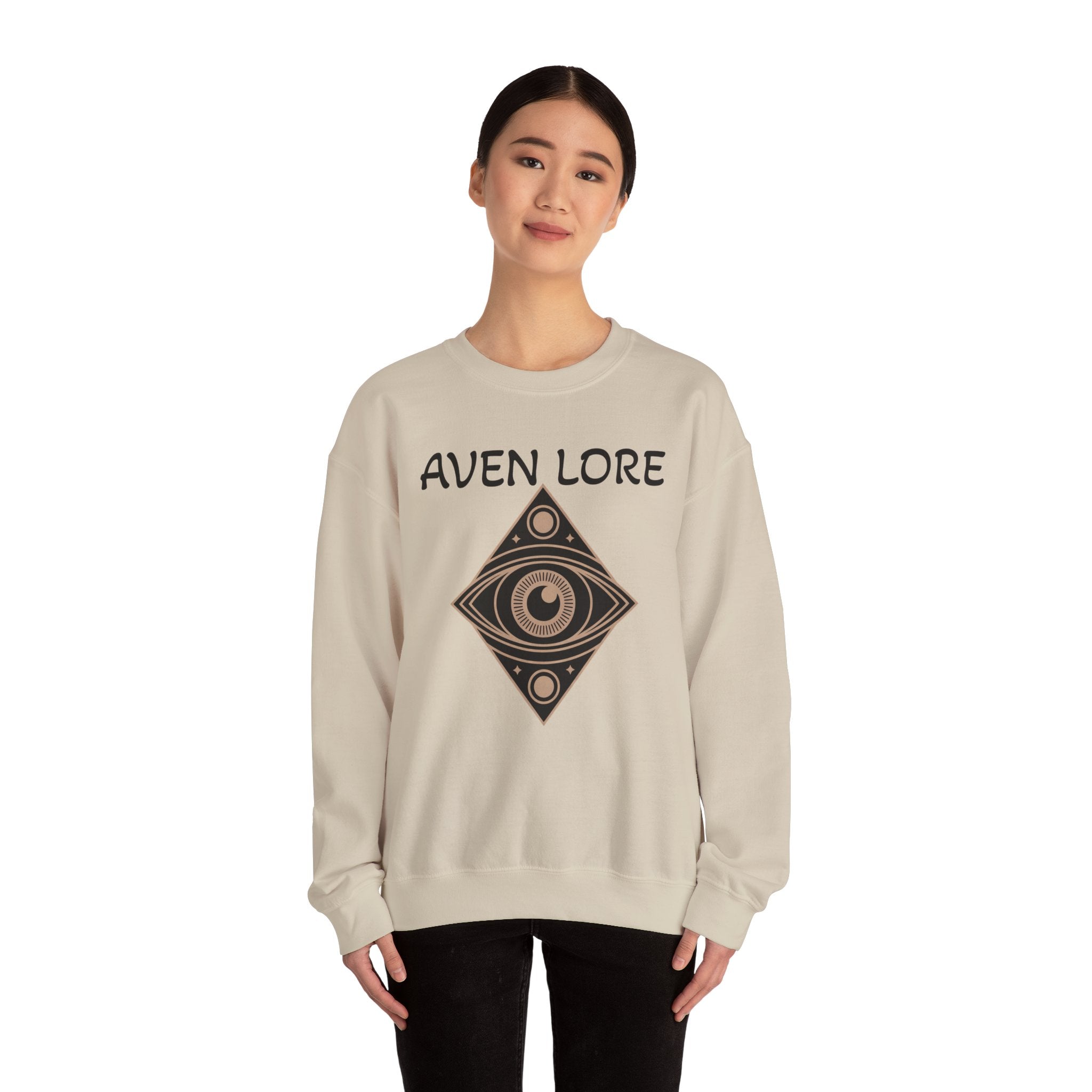 Aven Lore Crewneck Sweatshirt — Mystical Eye Graphic Pullover