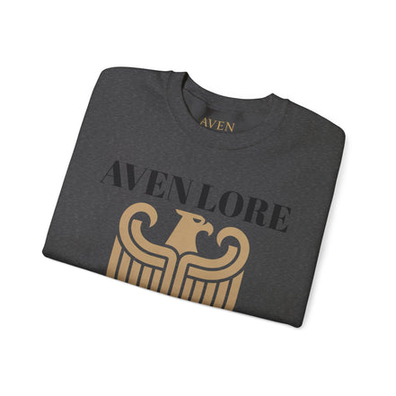 Aven Lore Crewneck Sweatshirt — Vintage Gold Eagle Graphic