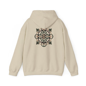 Celtic Knot Ivy Hoodie — Floral Interlace Graphic Hooded Sweatshirt
