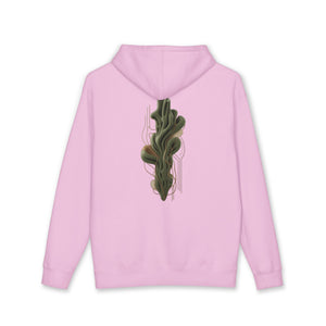 Aven Lore Hoodie — Minimal Brand Logo Hoodie with Abstract Organic Back Print