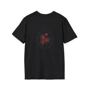 Floral Crest T-Shirt — Vintage Rose Back Print