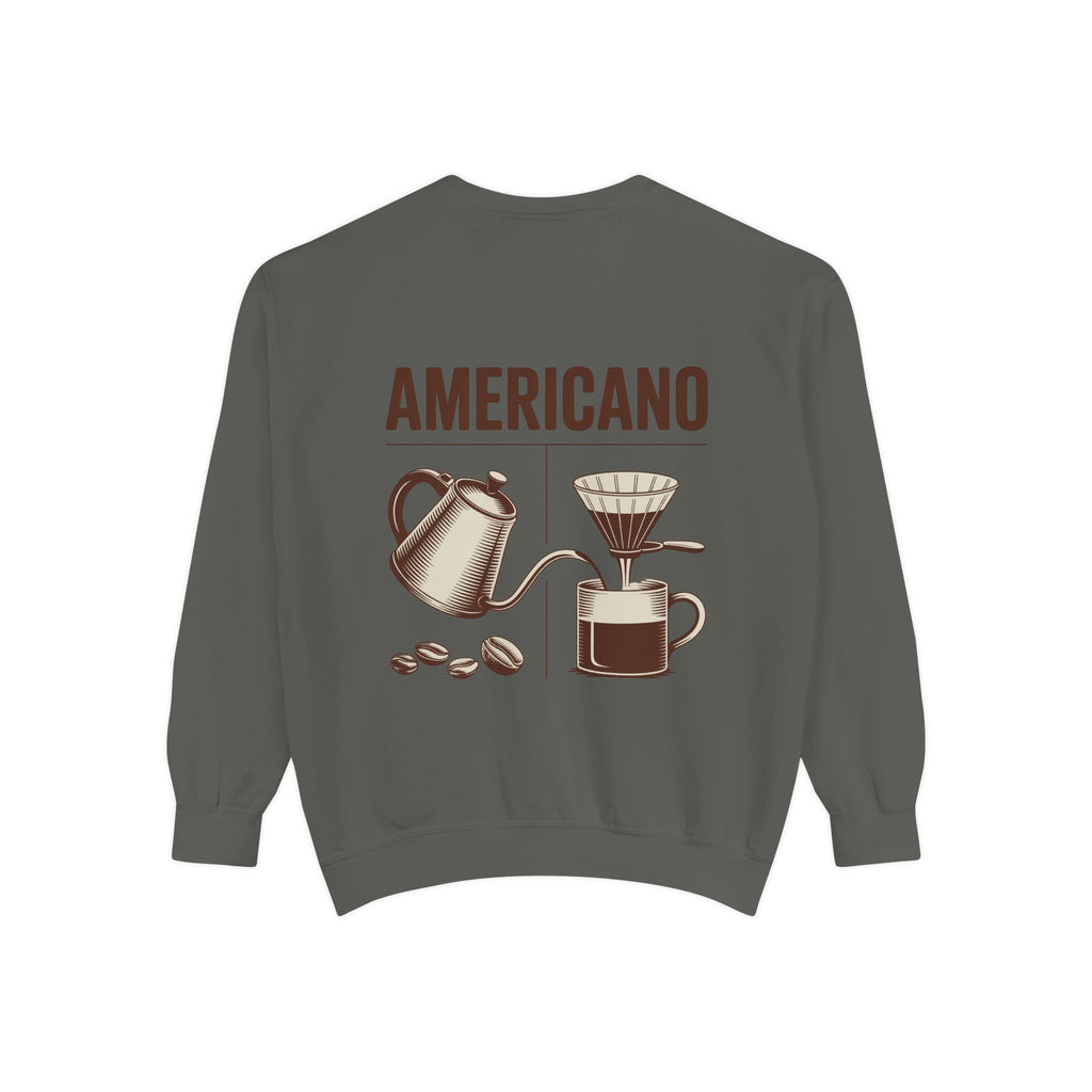 Americano Coffee Sweatshirt — 'Aven Lore' Cozy Barista Crewneck