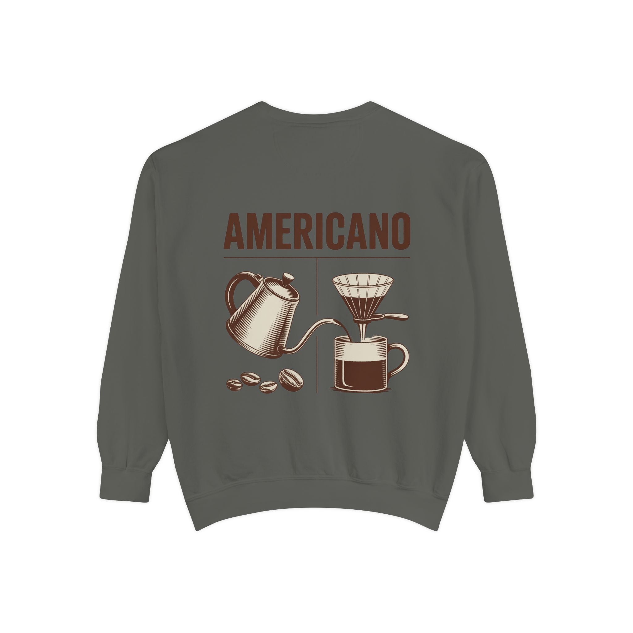 Americano Coffee Sweatshirt — 'Aven Lore' Cozy Barista Crewneck