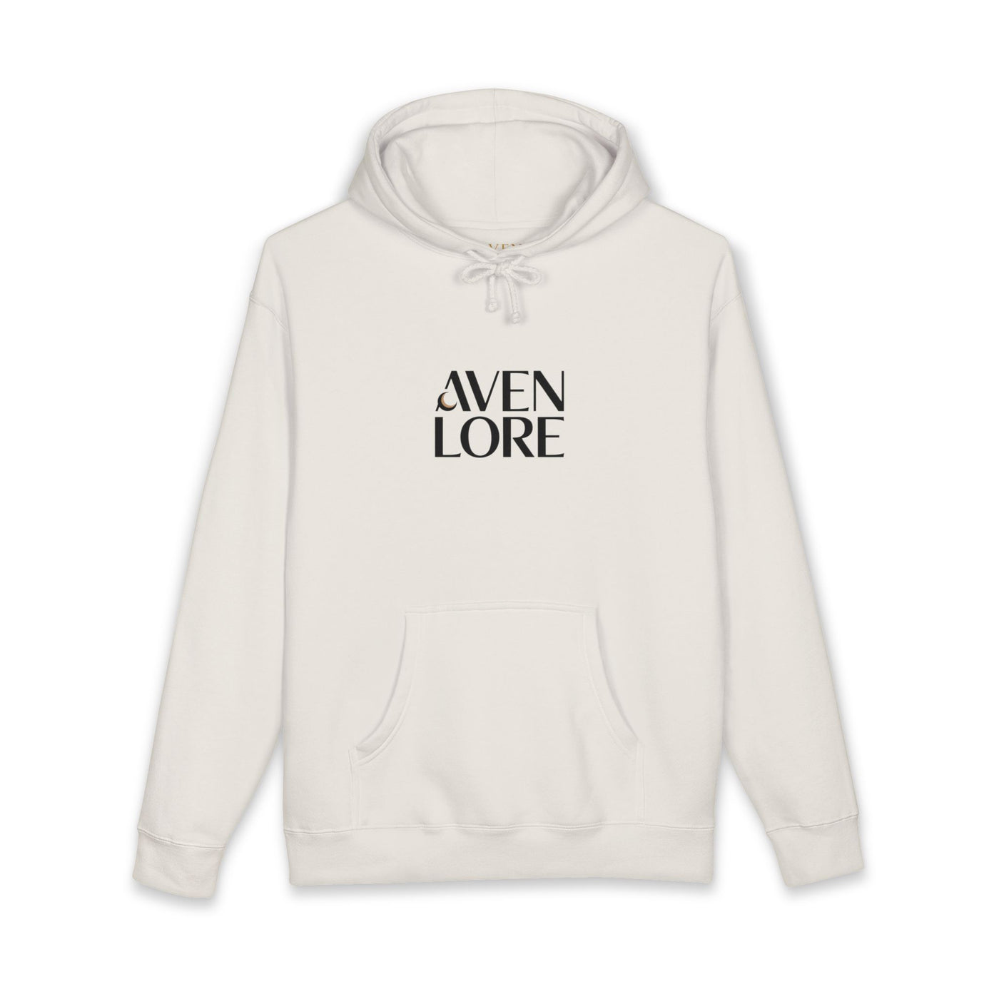 Aven Lore Hoodie — Minimal Logo Front & Ornamental Floral Back Pullover