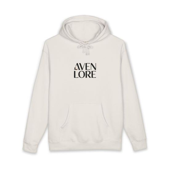 Aven Lore Hoodie — Minimal Logo Front & Ornamental Floral Back Pullover