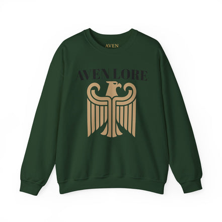 Aven Lore Crewneck Sweatshirt — Vintage Gold Eagle Graphic