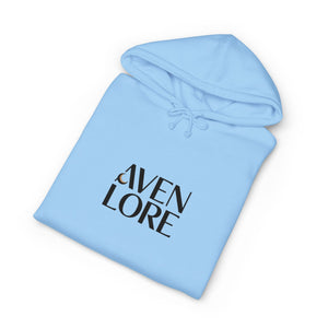 Aven Lore Hoodie — Minimal Logo Front & Ornamental Floral Back Pullover