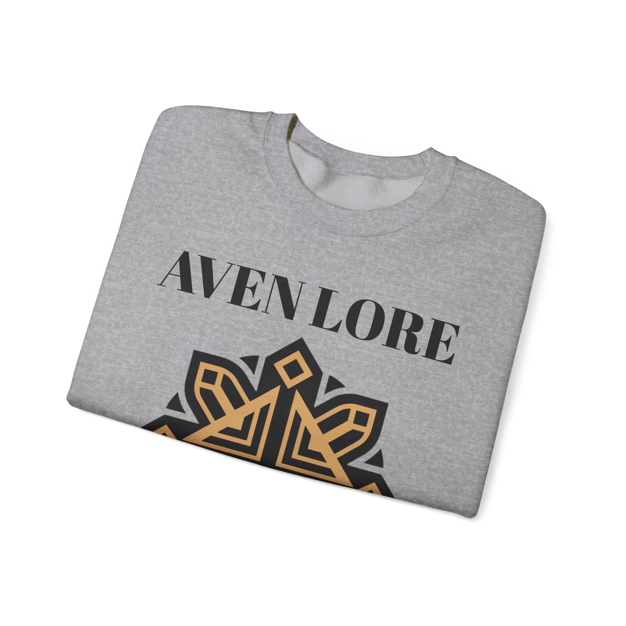 Aven Lore Crewneck Sweatshirt — Geometric Rune Emblem