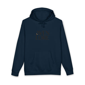 Aven Lore Hoodie — Minimalist Logo Pullover with 3D Block Back Design