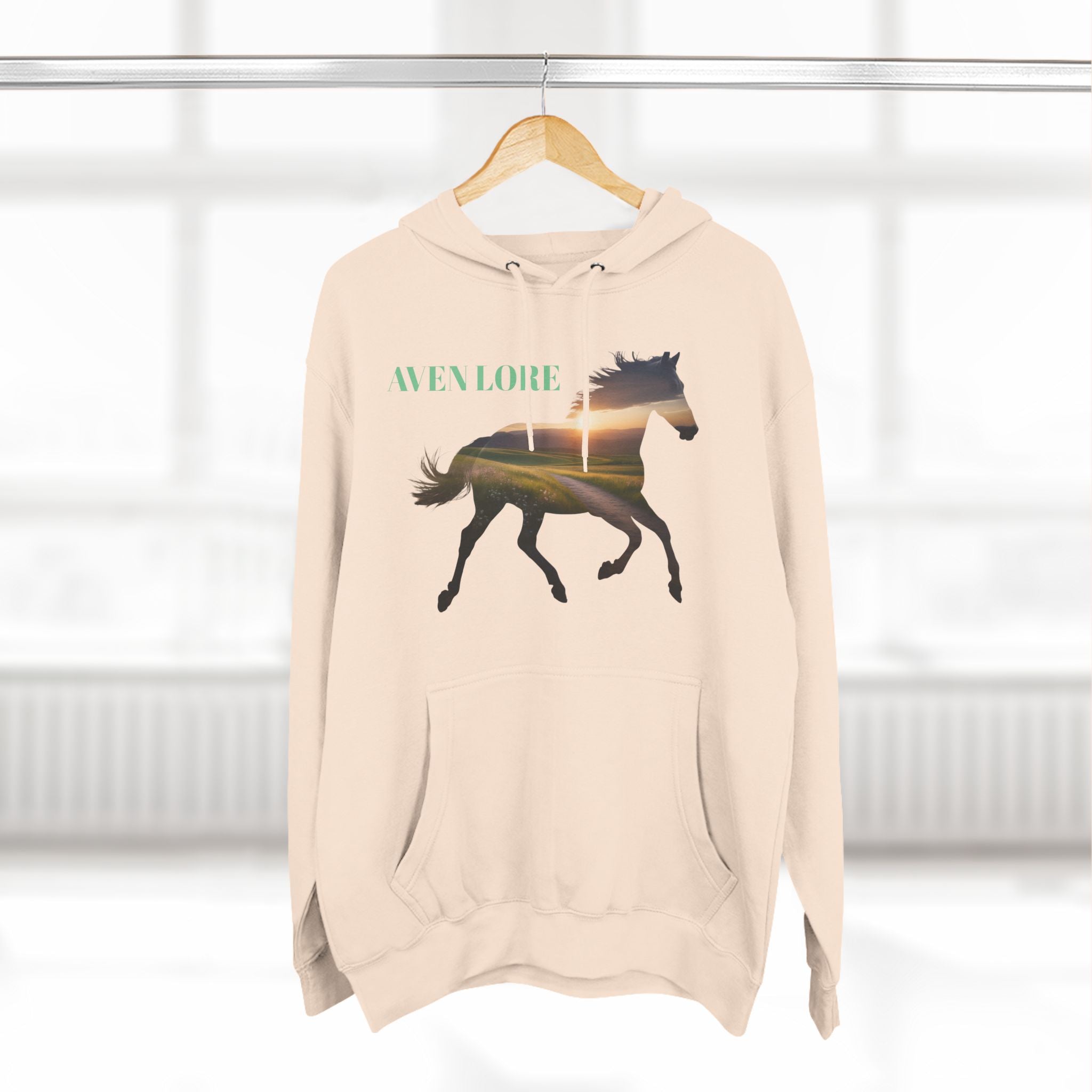 Equestrian Sunset Hoodie, Cozy Horse Lover Fleece Hoodie, Stylish Equine Gift, Perfect for Horse Riding, Warm Layer for Fall