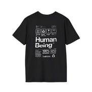 Human Being Graphic T-Shirt — 'Human Being' Organic Style Back Print