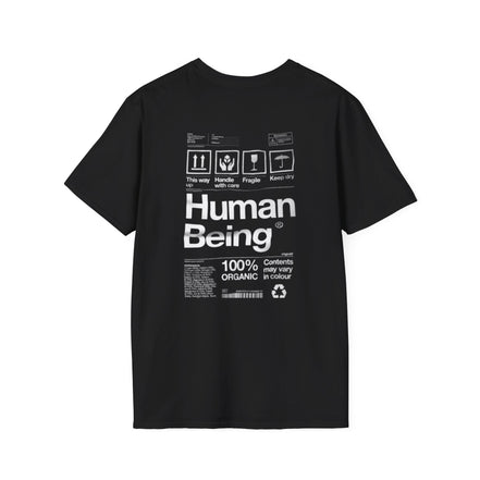 Human Being Graphic T-Shirt — 'Human Being' Organic Style Back Print