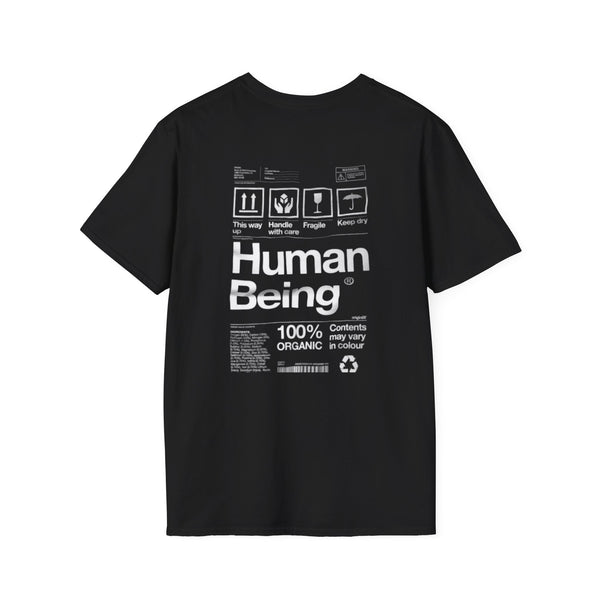Human Being Graphic T-Shirt — 'Human Being' Organic Style Back Print