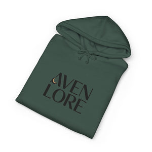 Aven Lore Hoodie — Minimalist Logo Pullover with 3D Block Back Design