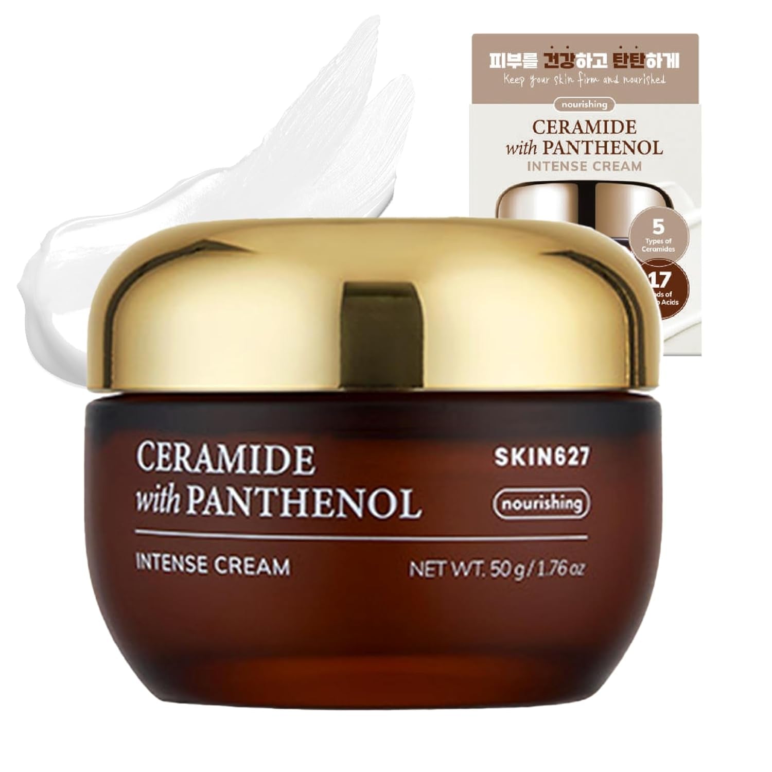 SKIN627 Daily Face Moisturizer with Ceramide and Panthenol, 1.76 Oz - Korean Skin Care Facial Cream