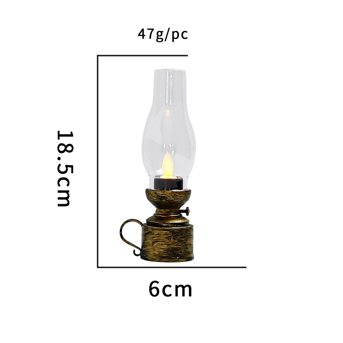 Led Vintage Kerosene Lamp, Electronic Swing Candle, Led Decorative Light Electronic Kerosene Lamp Handheld