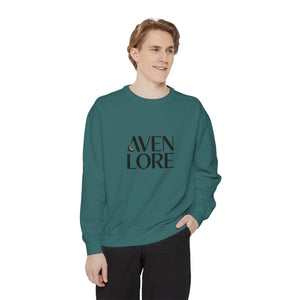Aven Lore Sweatshirt — 'WHY NOT' Back Graphic Garment-Dyed Crewneck
