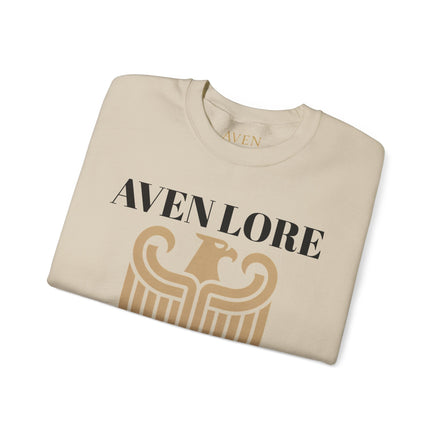 Aven Lore Crewneck Sweatshirt — Vintage Gold Eagle Graphic
