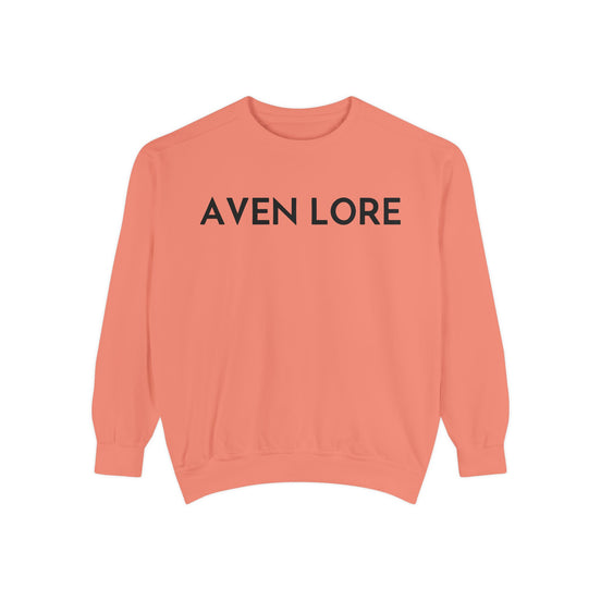 Aven Lore Text Sweatshirt — Minimalist Logo Crewneck
