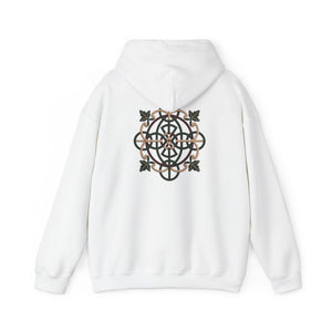 Celtic Knot Ivy Hoodie — Floral Interlace Graphic Hooded Sweatshirt