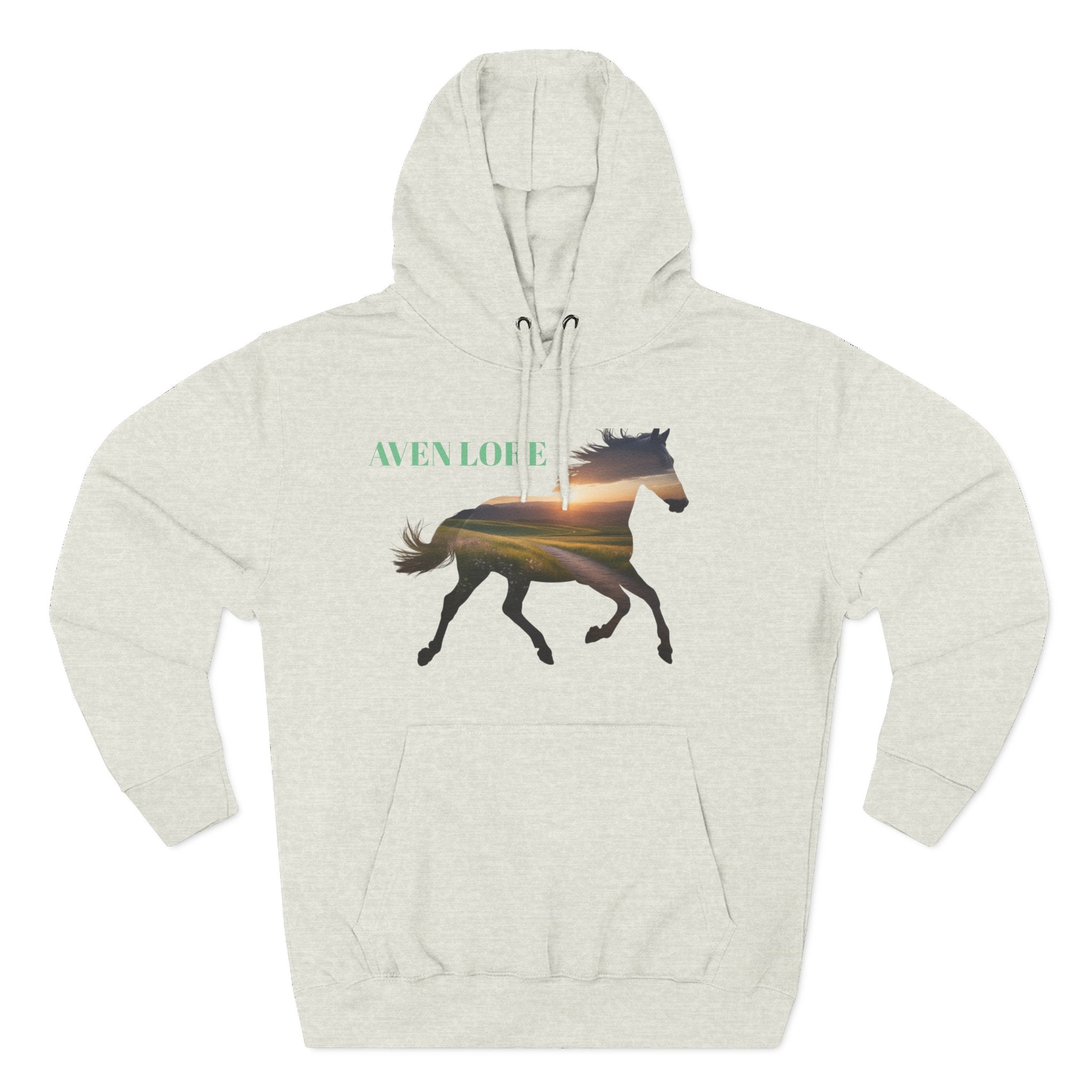 Equestrian Sunset Hoodie, Cozy Horse Lover Fleece Hoodie, Stylish Equine Gift, Perfect for Horse Riding, Warm Layer for Fall
