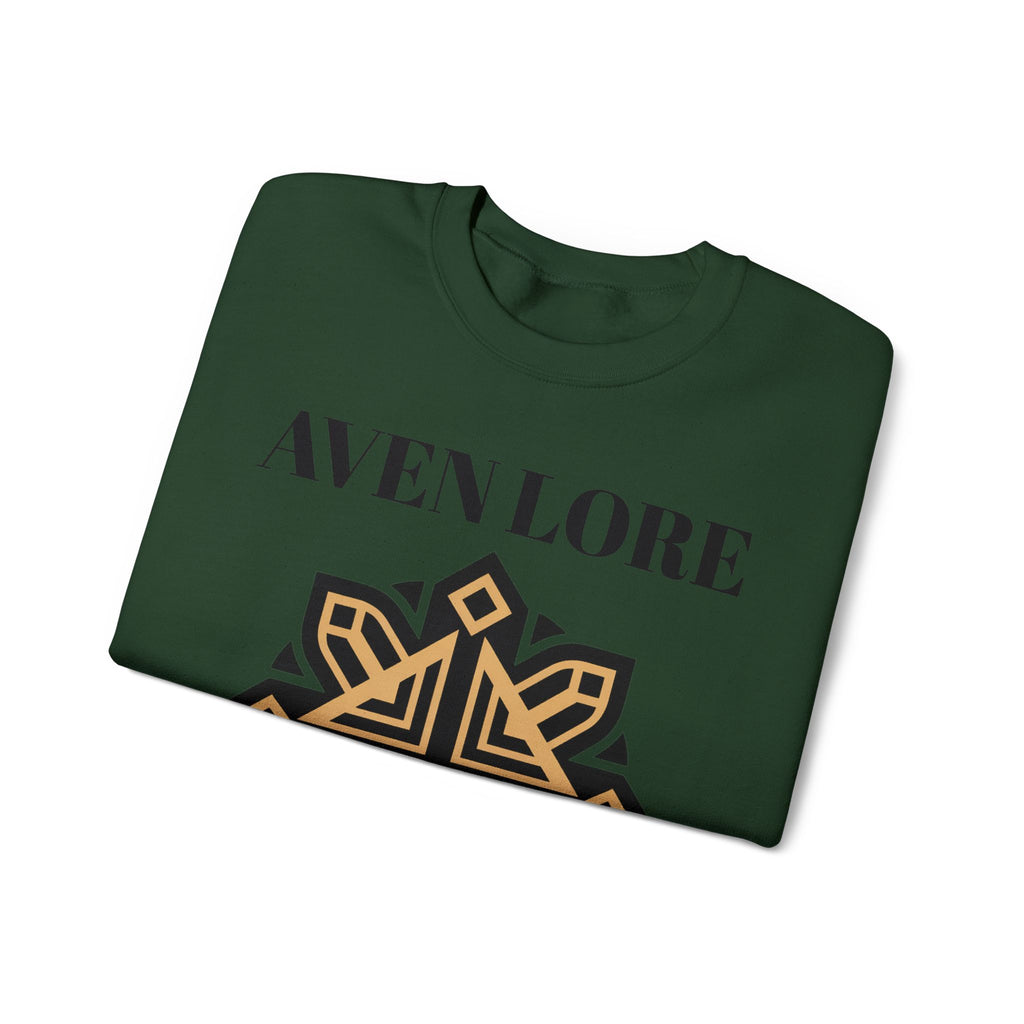 Aven Lore Crewneck Sweatshirt — Geometric Rune Emblem