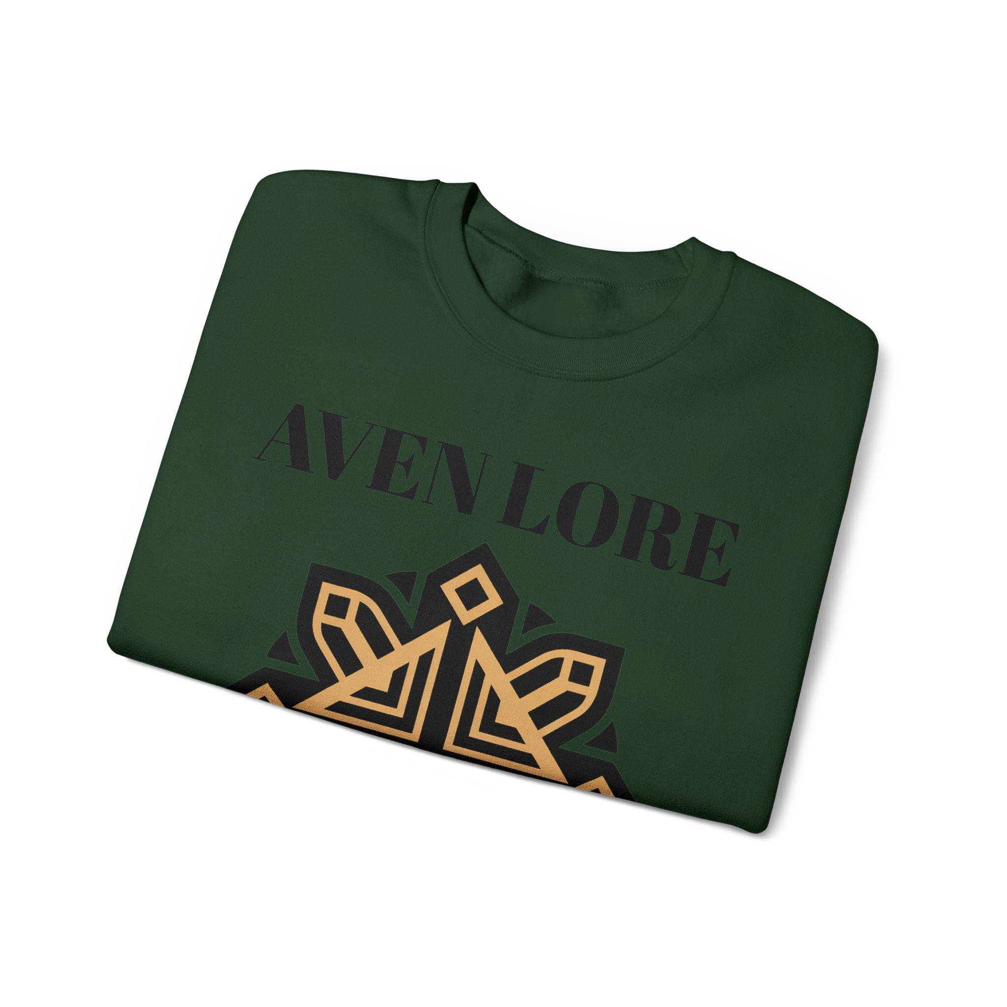 Aven Lore Crewneck Sweatshirt — Geometric Rune Emblem