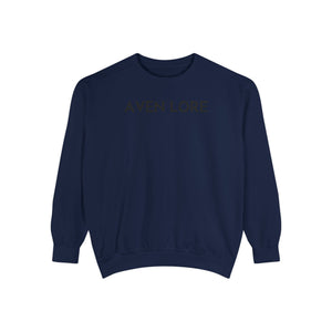 Aven Lore Sweatshirt — Minimalist Text Crewneck Pullover