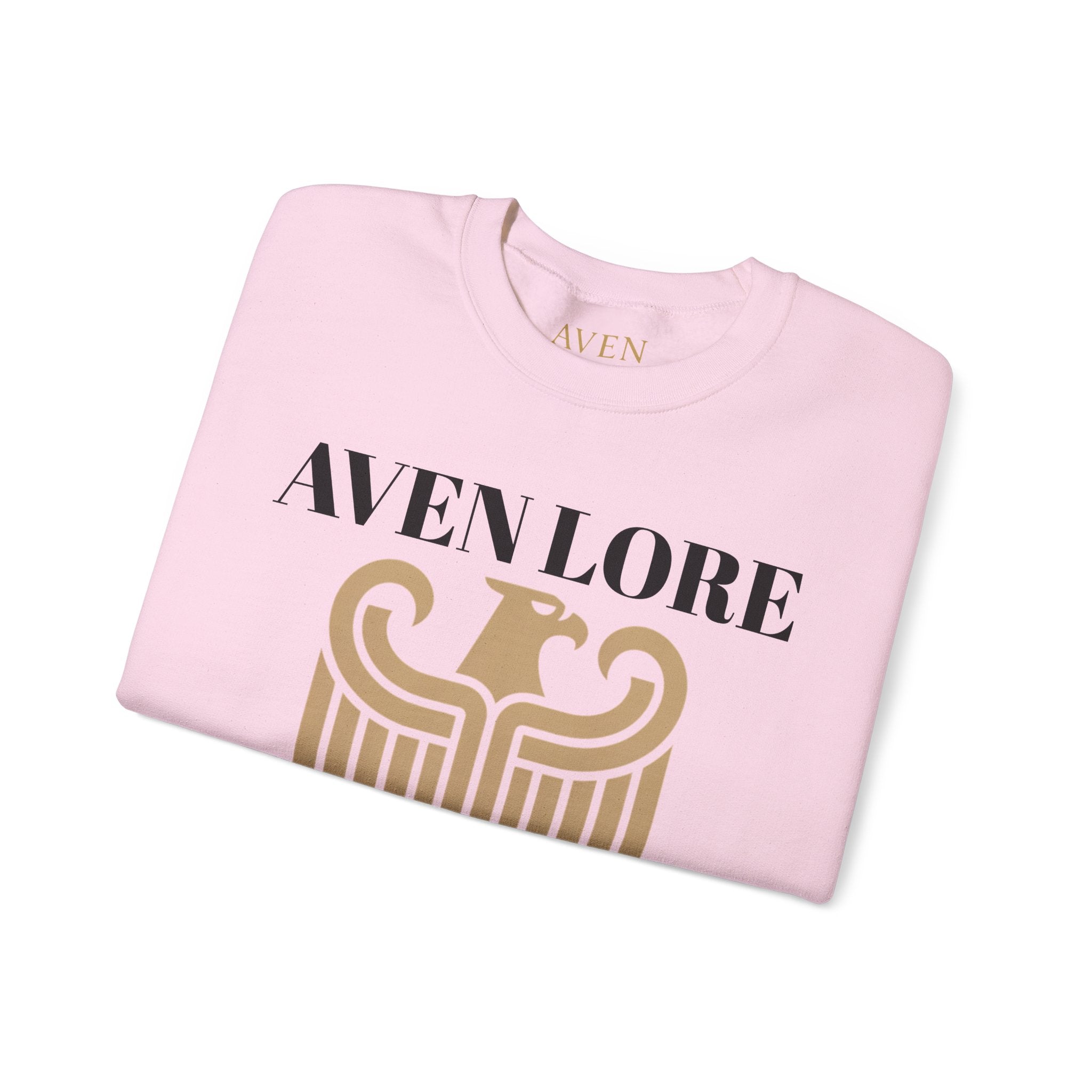 Aven Lore Crewneck Sweatshirt — Vintage Gold Eagle Graphic