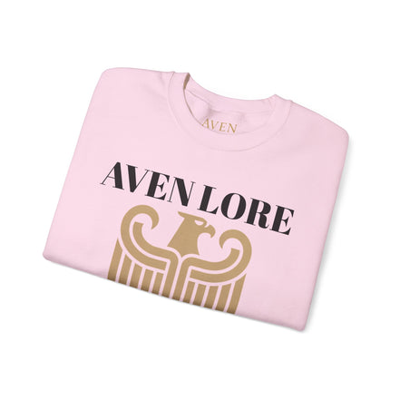 Aven Lore Crewneck Sweatshirt — Vintage Gold Eagle Graphic