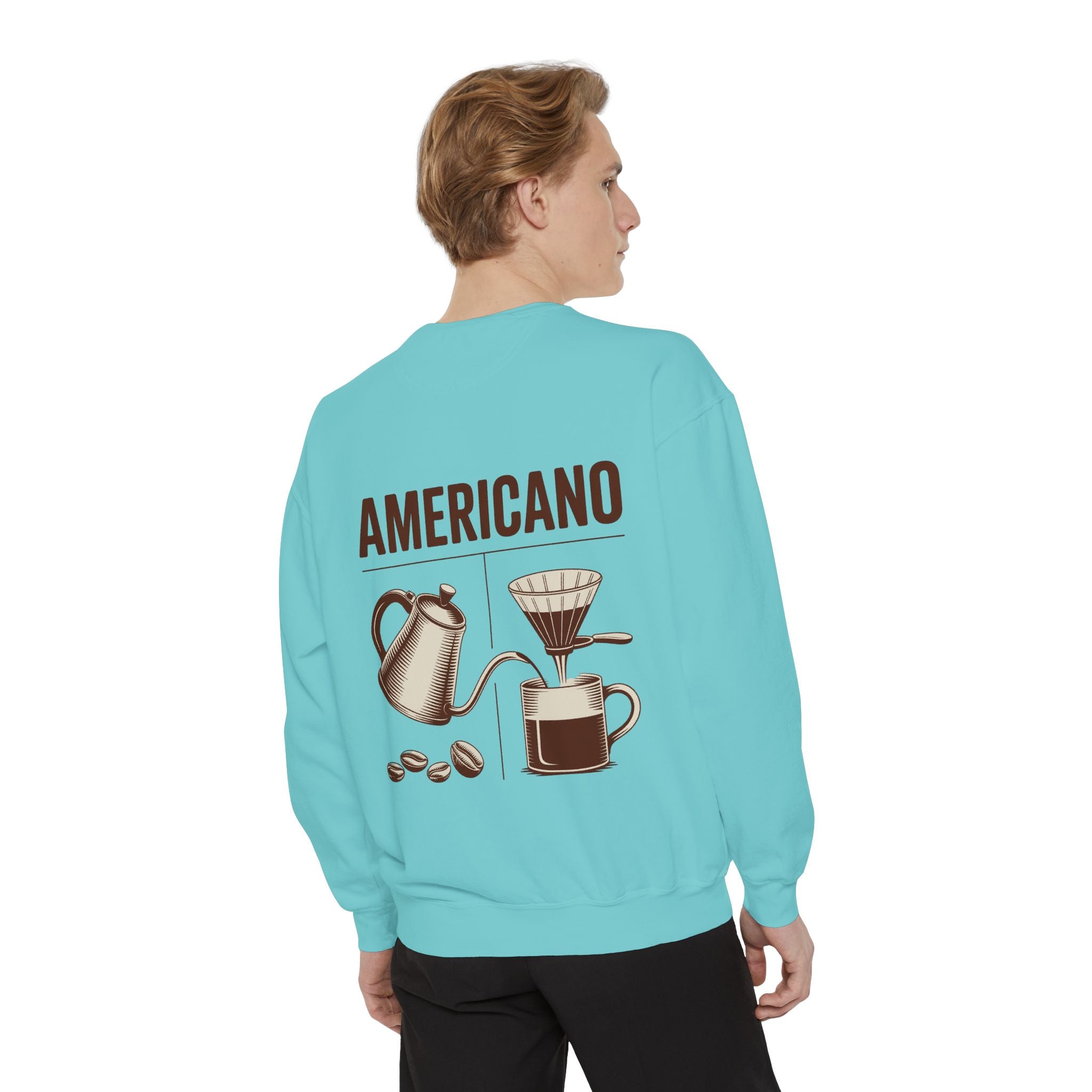 Americano Coffee Sweatshirt — 'Aven Lore' Cozy Barista Crewneck