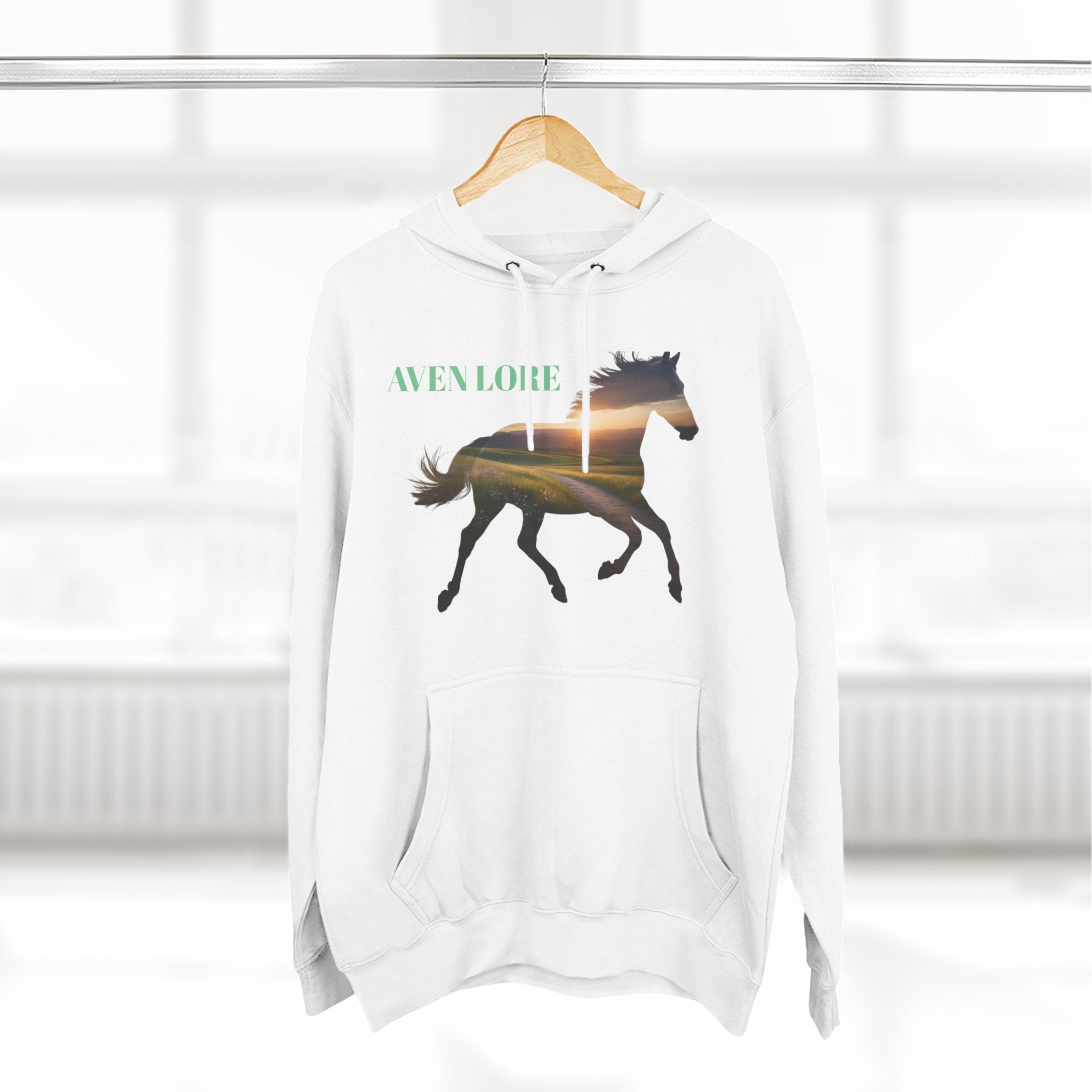 Equestrian Sunset Hoodie, Cozy Horse Lover Fleece Hoodie, Stylish Equine Gift, Perfect for Horse Riding, Warm Layer for Fall