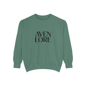 Aven Lore Sweatshirt — 'WHY NOT' Back Graphic Garment-Dyed Crewneck