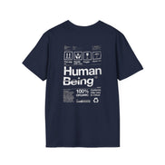 Human Being Graphic T-Shirt — 'Human Being' Organic Style Back Print