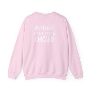 Chicago Coordinates Crewneck Sweatshirt — "Aven Lore" City Pride Pullover