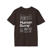 Human Being Graphic T-Shirt — 'Human Being' Organic Style Back Print