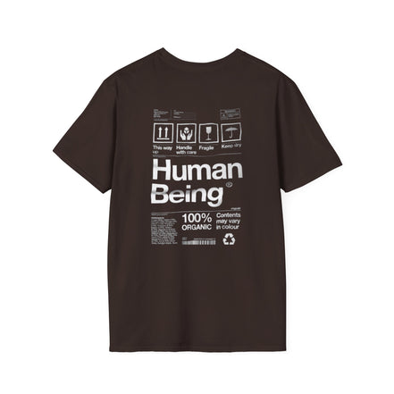 Human Being Graphic T-Shirt — 'Human Being' Organic Style Back Print