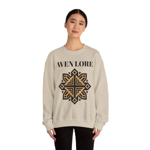 Aven Lore Crewneck Sweatshirt — Geometric Rune Emblem