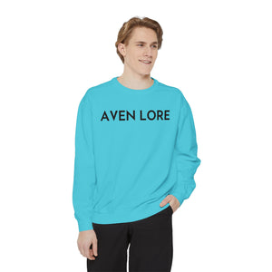 Aven Lore Sweatshirt — Vintage Red Rose Back Print Crewneck