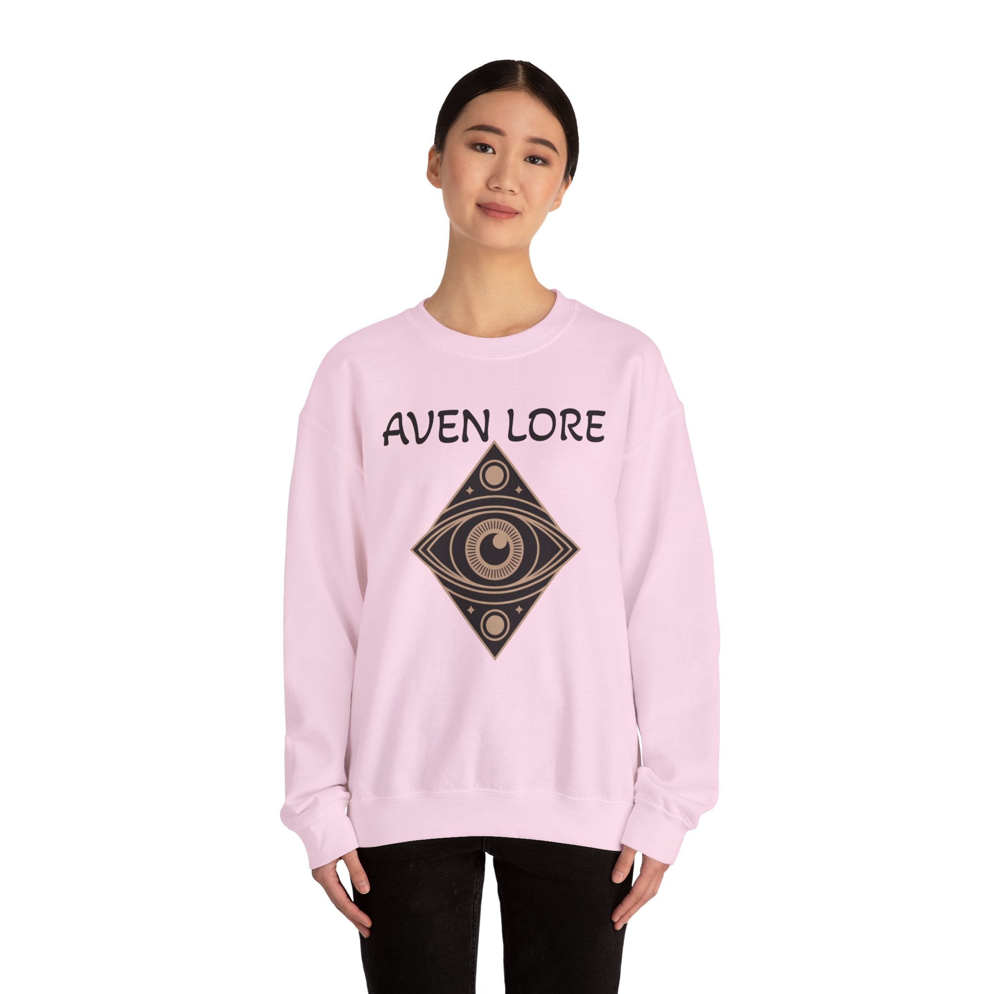 Aven Lore Crewneck Sweatshirt — Mystical Eye Graphic Pullover