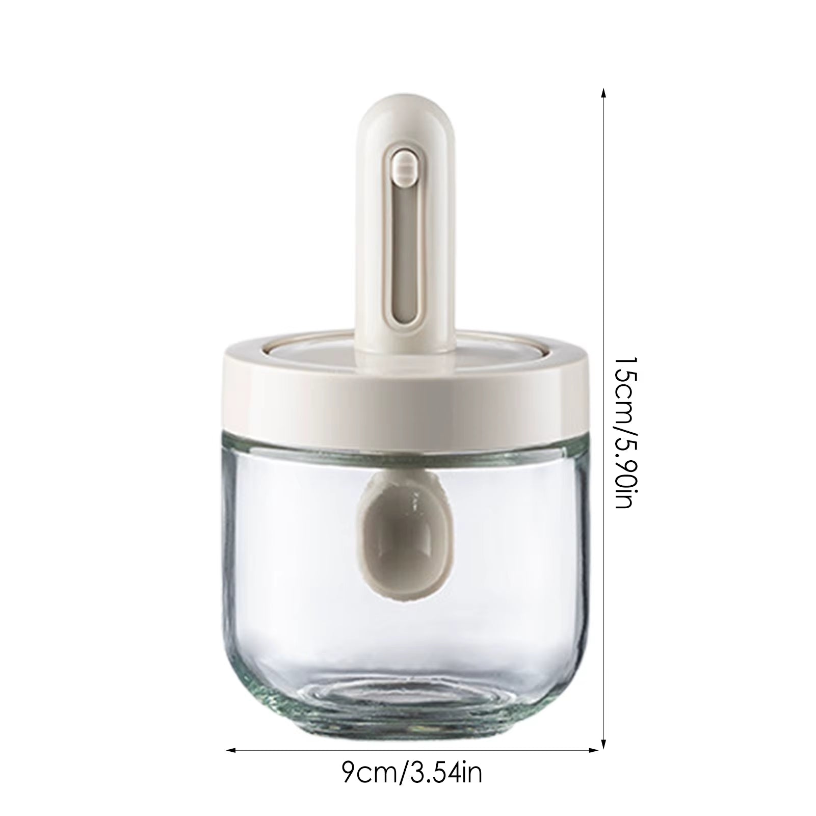 Moisture-Proof Glass Spice Jar Kitchen Seasoning Jar with Spoon Set Seasoning Box Canister Sugar Storage Pots Salt Container
